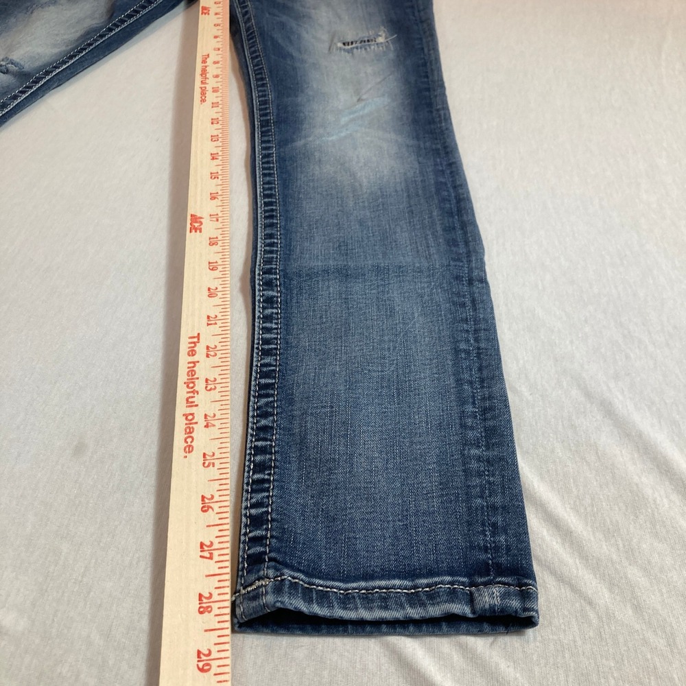 Miss Me Signature Skinny Jeans 27 Medium Wash Embellished Distressed JP7072S5 - Picture 7 of 16